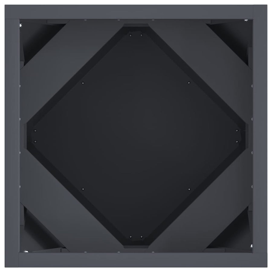 Plantenbak 2 pcs Antraciet 30 x 30 x 30 cm Staal