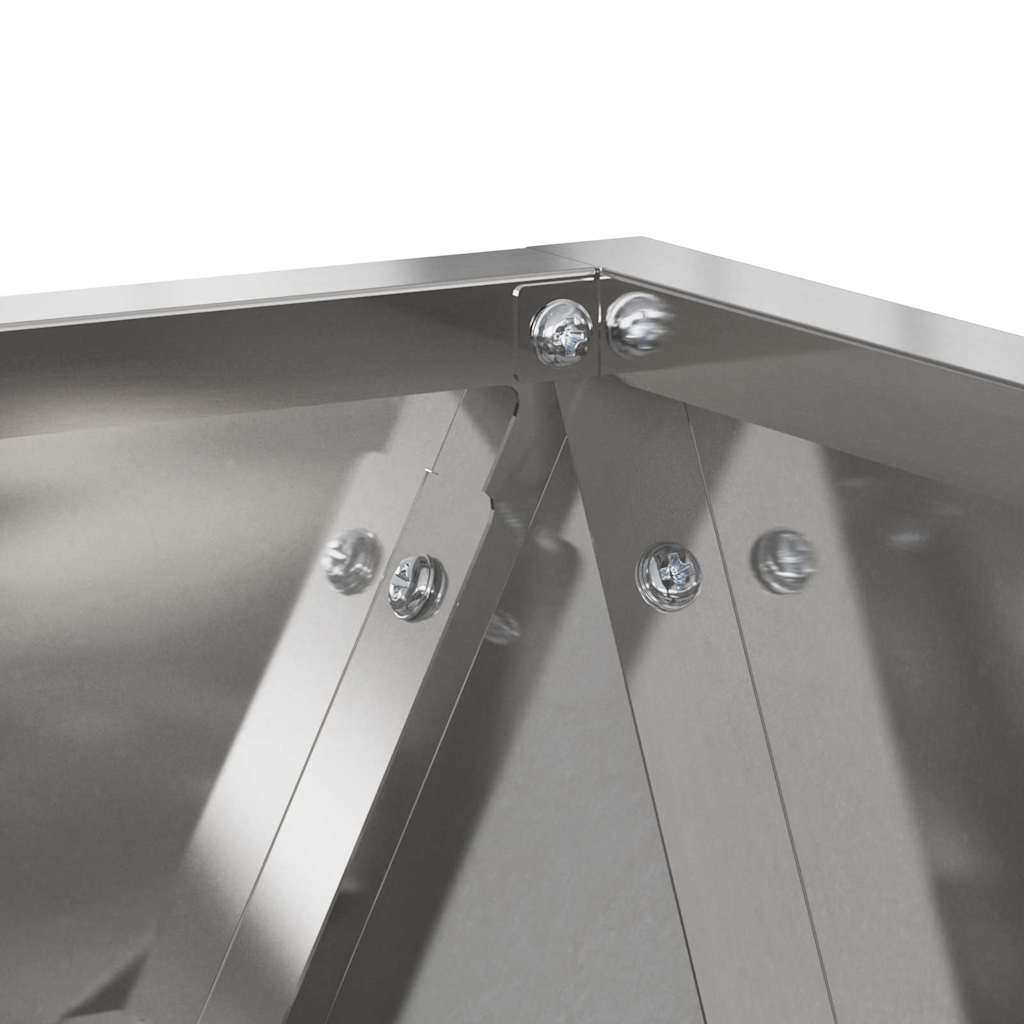 Plantenbak 2 pcs Zilver 30 x 30 x 30 cm Roestvrij staal