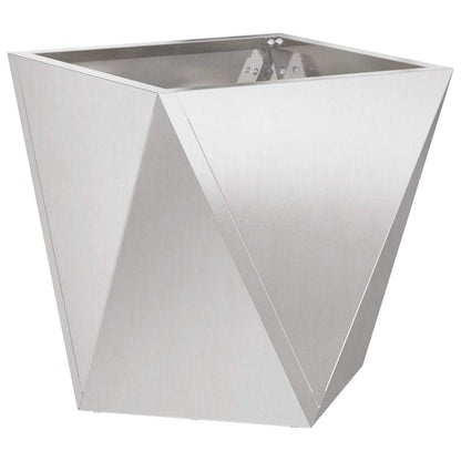 Plantenbak 2 pcs Zilver 30 x 30 x 30 cm Roestvrij staal