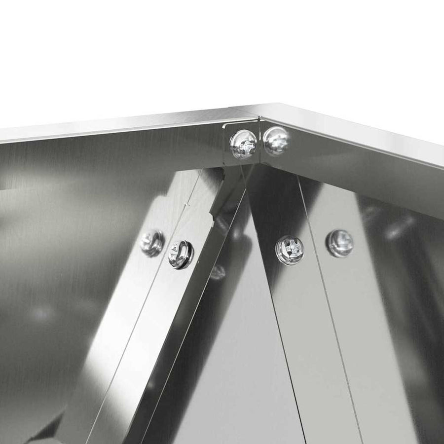 Plantenbak 2 pcs Zilver 30 x 30 x 30 cm Gegalvaniseerd staal
