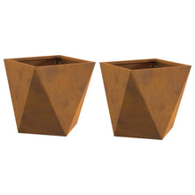 Plantenbak 2 pcs Roestig 30 x 30 x 30 cm Cortenstaal