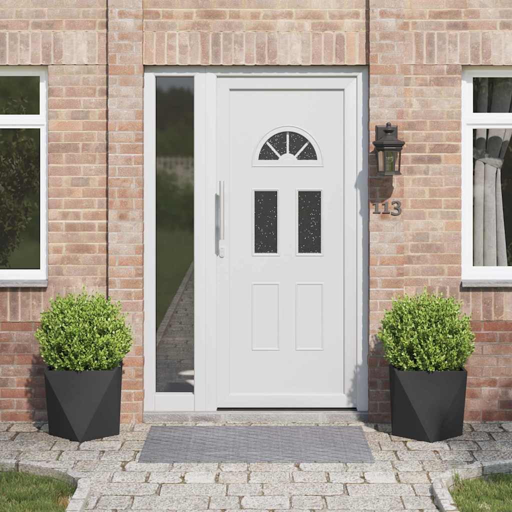 Plantenbak 2 pcs Zwart 40 x 40 x 40 cm Staal