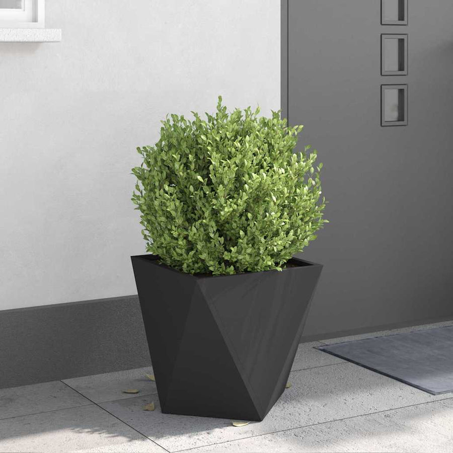 Plantenbak 2 pcs Zwart 40 x 40 x 40 cm Staal