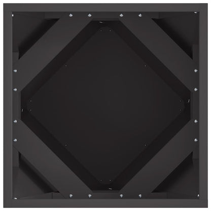 Plantenbak 2 pcs Zwart 40 x 40 x 40 cm Staal