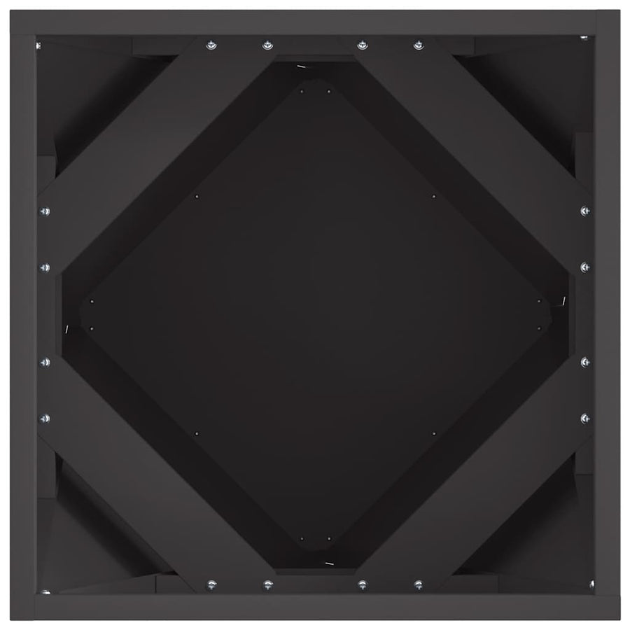 Plantenbak 2 pcs Zwart 40 x 40 x 40 cm Staal