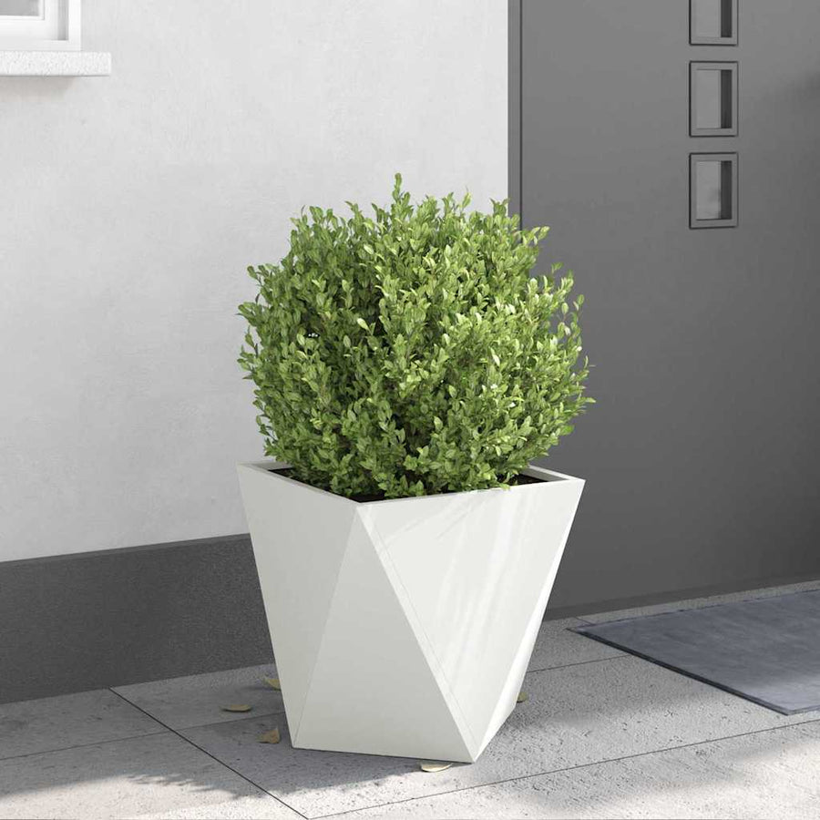 Plantenbak Wit 40 x 40 x 40 cm Staal