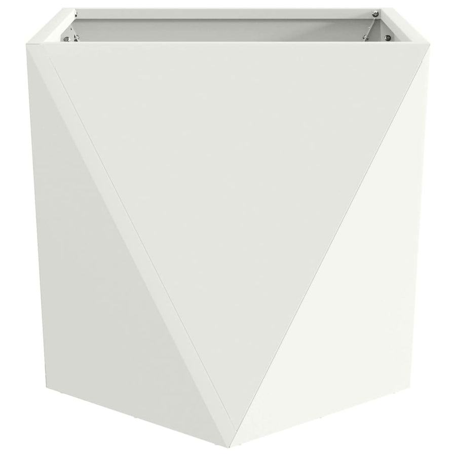 Plantenbak Wit 40 x 40 x 40 cm Staal
