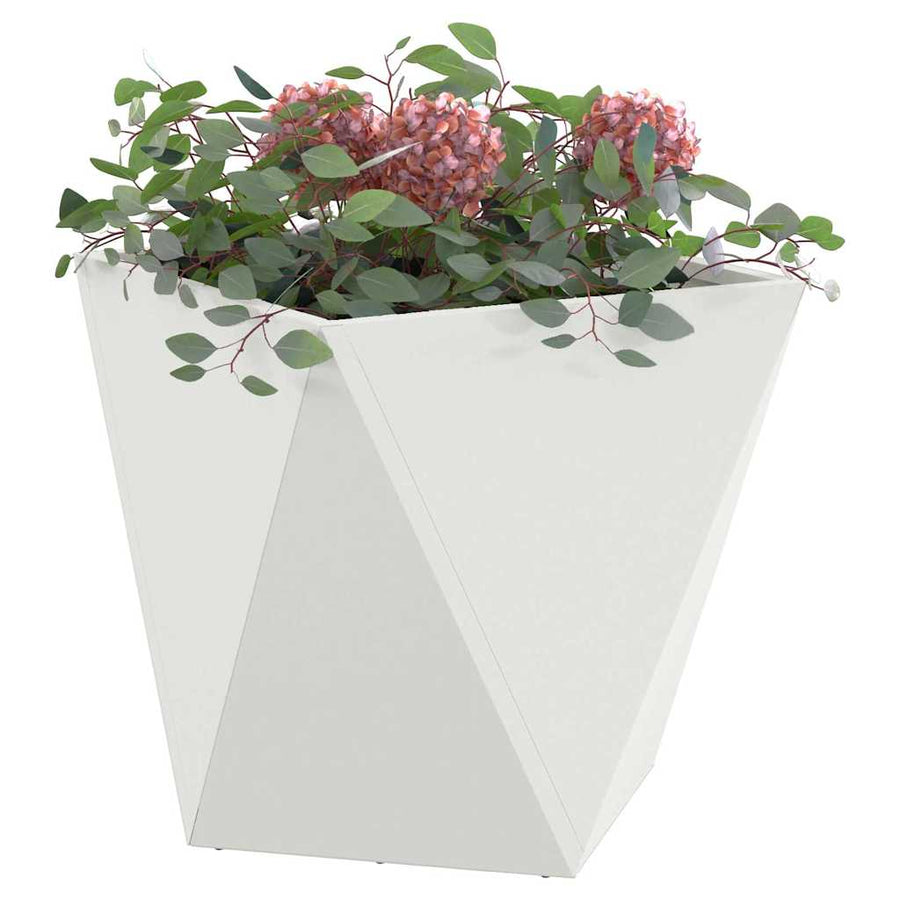 Plantenbak Wit 40 x 40 x 40 cm Staal