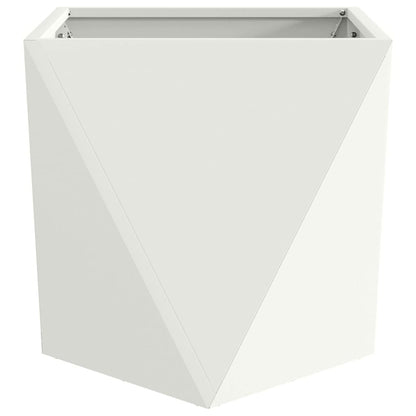 Plantenbak 2 pcs Wit 40 x 40 x 40 cm Staal
