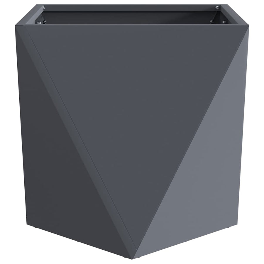 Plantenbak 2 pcs Antraciet 40 x 40 x 40 cm Staal