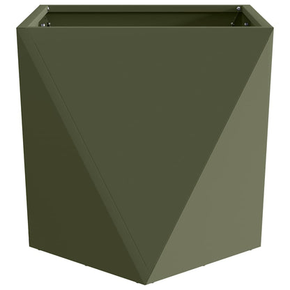 Plantenbak Olijf Groen 40 x 40 x 40 cm Staal