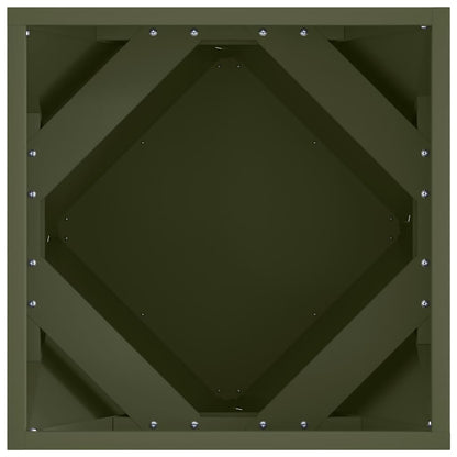 Plantenbak Olijf Groen 40 x 40 x 40 cm Staal