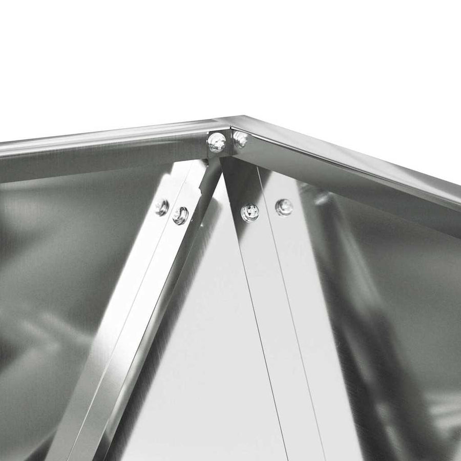Plantenbak Zilver 40 x 40 x 40 cm Gegalvaniseerd staal