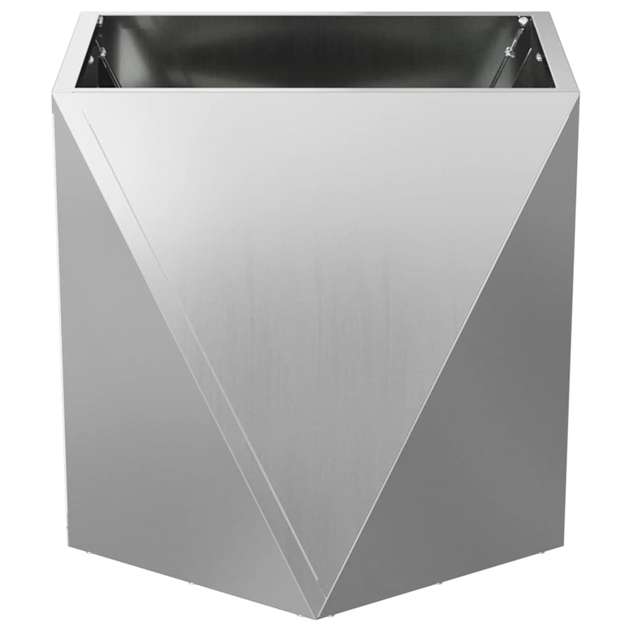 Plantenbak Zilver 40 x 40 x 40 cm Gegalvaniseerd staal