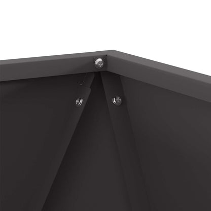 Plantenbak 2 pcs Zwart 50 x 50 x 50 cm Staal