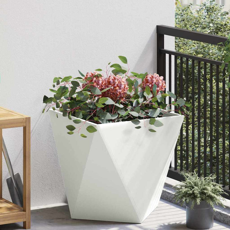 Plantenbak Wit 50 x 50 x 50 cm Staal