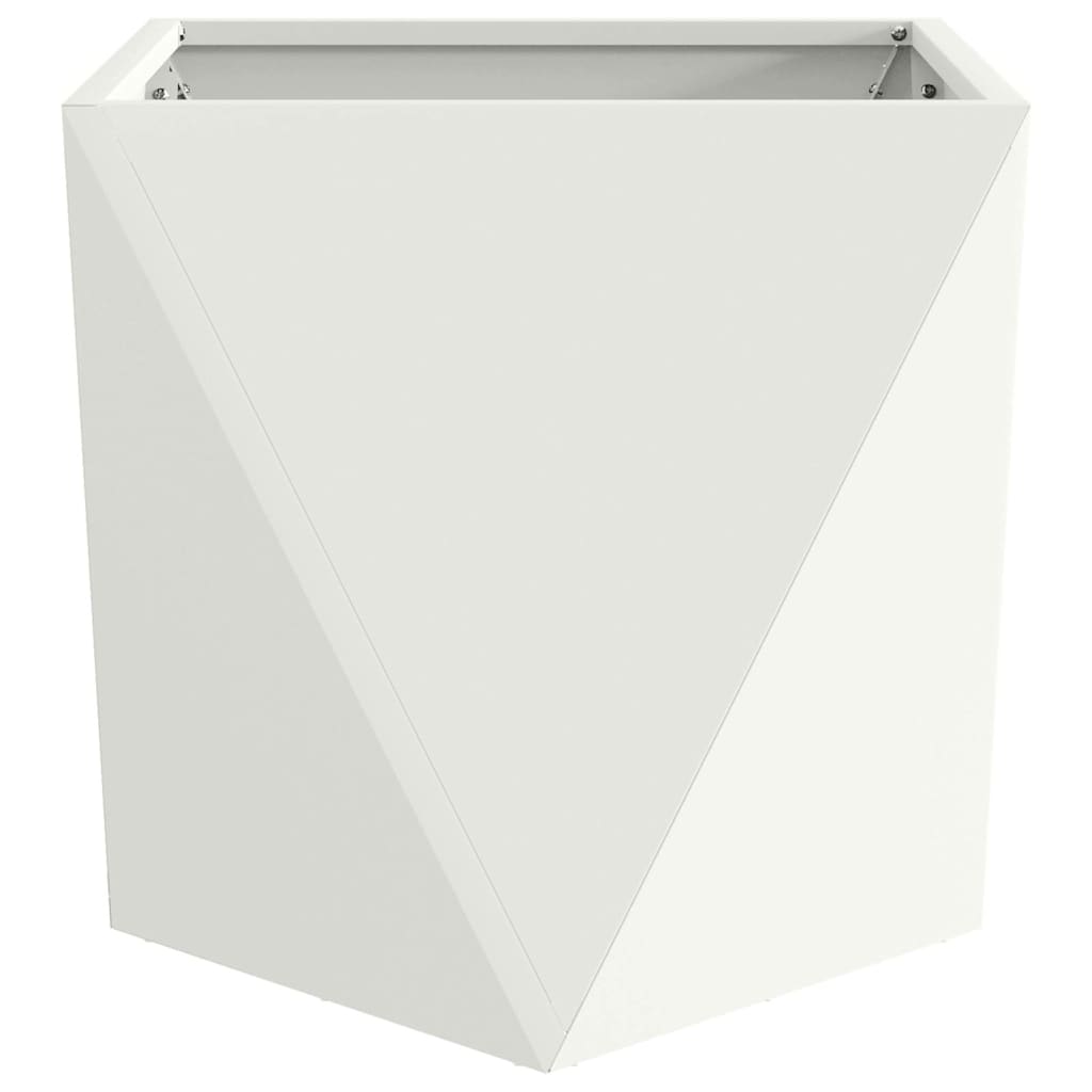Plantenbak Wit 50 x 50 x 50 cm Staal