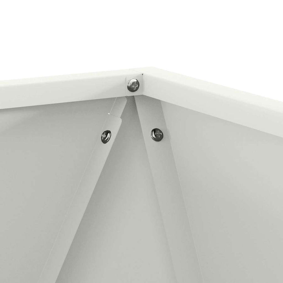 Plantenbak 2 pcs Wit 50 x 50 x 50 cm Staal