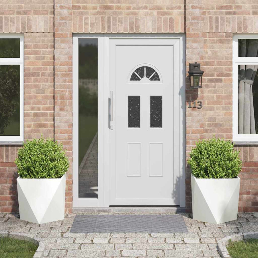 Plantenbak 2 pcs Wit 50 x 50 x 50 cm Staal