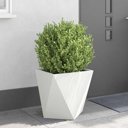 Plantenbak 2 pcs Wit 50 x 50 x 50 cm Staal
