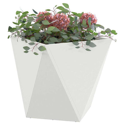 Plantenbak 2 pcs Wit 50 x 50 x 50 cm Staal