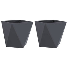 Plantenbak 2 pcs Antraciet 50 x 50 x 50 cm Staal