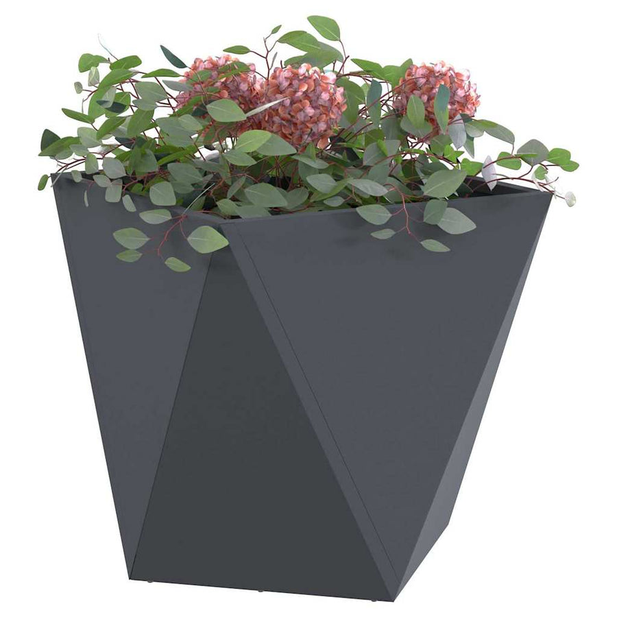 Plantenbak 2 pcs Antraciet 50 x 50 x 50 cm Staal