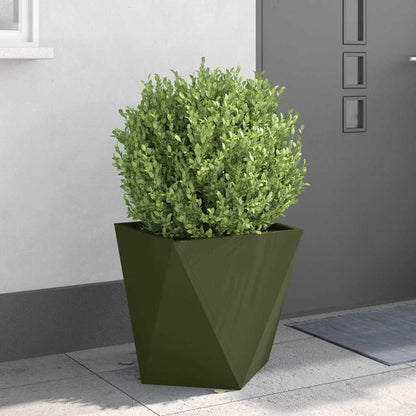 Plantenbak Olijf Groen 50 x 50 x 50 cm Staal