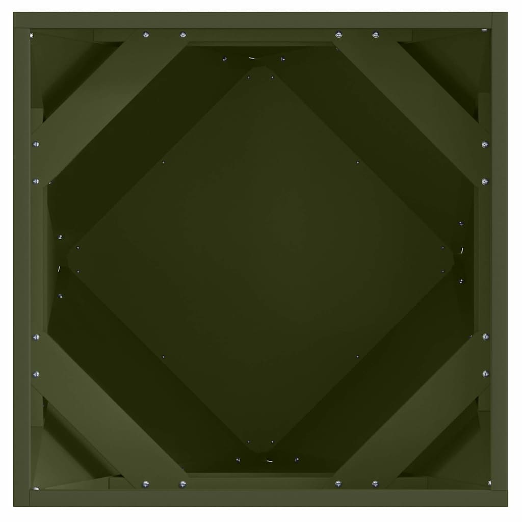 Plantenbak Olijf Groen 50 x 50 x 50 cm Staal