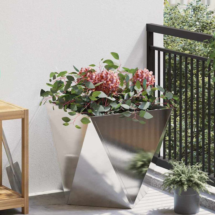 Plantenbak Zilver 50 x 50 x 50 cm Roestvrij staal