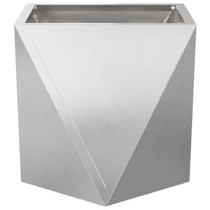 Plantenbak 2 pcs Zilver 50 x 50 x 50 cm Roestvrij staal