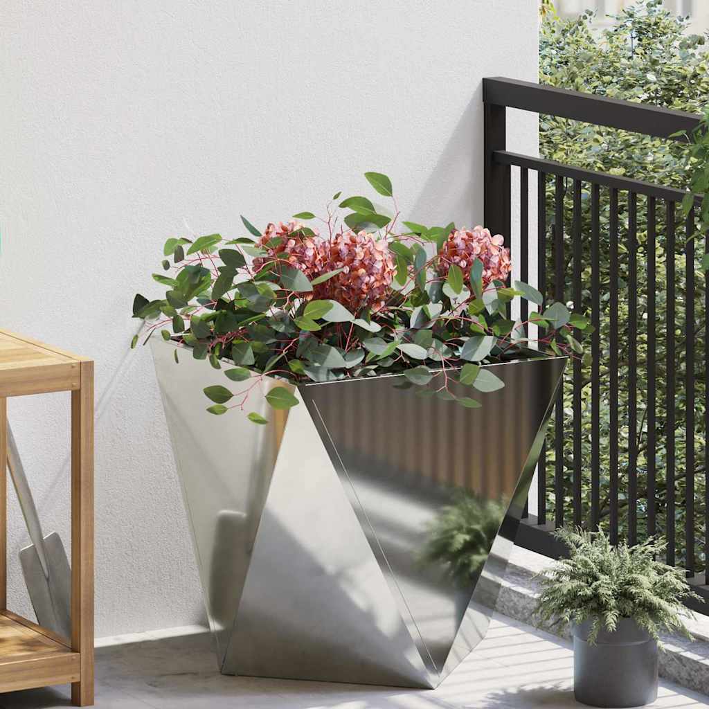 Plantenbak Zilver 50 x 50 x 50 cm Gegalvaniseerd staal