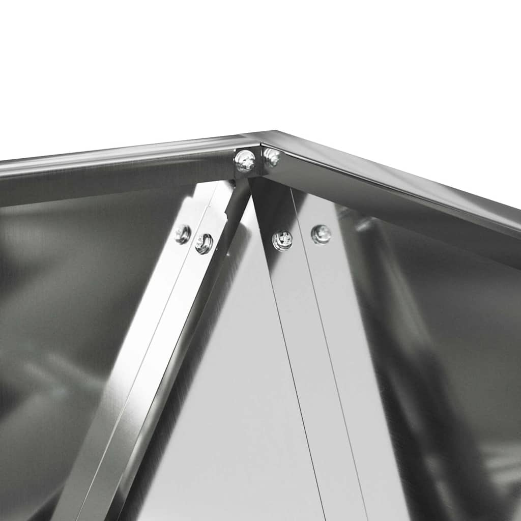 Plantenbak 2 pcs Zilver 50 x 50 x 50 cm Gegalvaniseerd staal