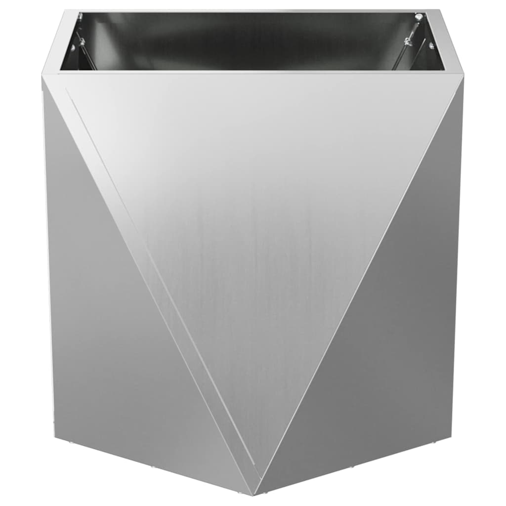 Plantenbak 2 pcs Zilver 50 x 50 x 50 cm Gegalvaniseerd staal