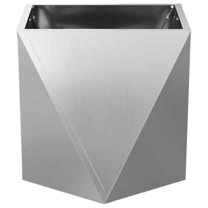 Plantenbak 2 pcs Zilver 50 x 50 x 50 cm Gegalvaniseerd staal
