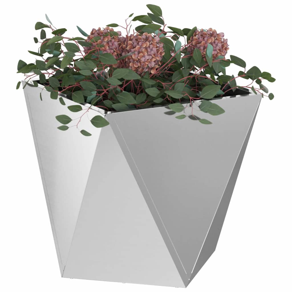 Plantenbak 2 pcs Zilver 50 x 50 x 50 cm Gegalvaniseerd staal
