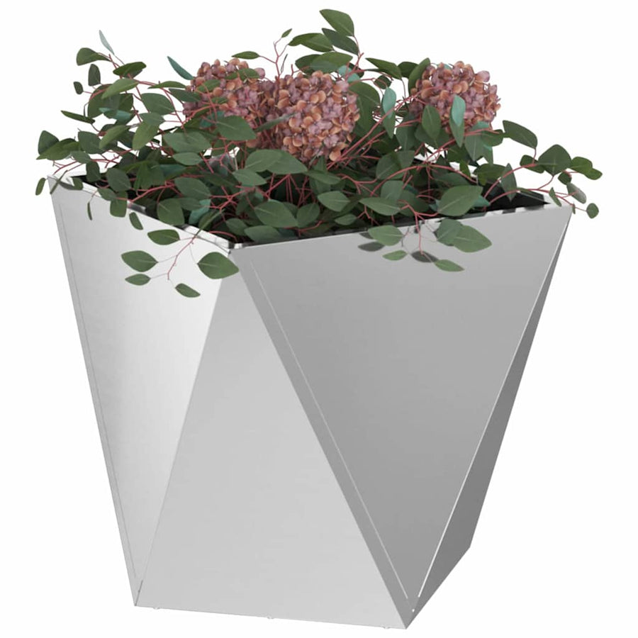 Plantenbak 2 pcs Zilver 50 x 50 x 50 cm Gegalvaniseerd staal