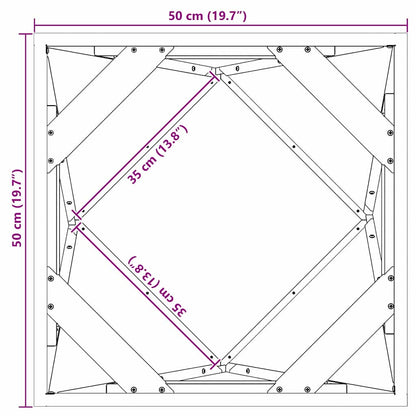 Plantenbak 2 pcs Roestig 50 x 50 x 50 cm Cortenstaal