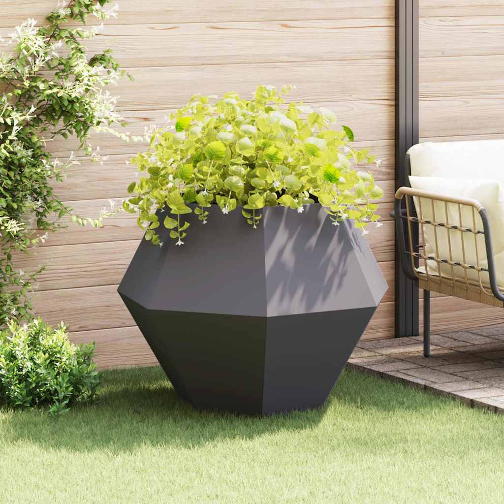 Plantenbak Zwart 100 x 100 x 80 cm Staal