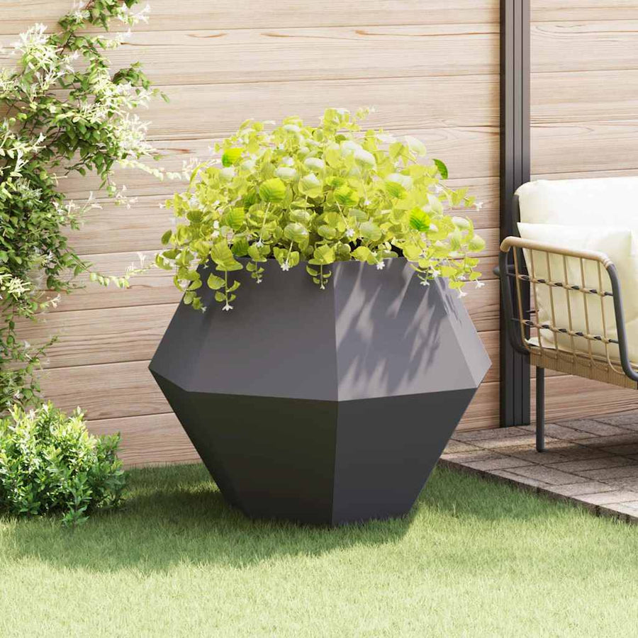 Plantenbak Zwart 100 x 100 x 80 cm Staal