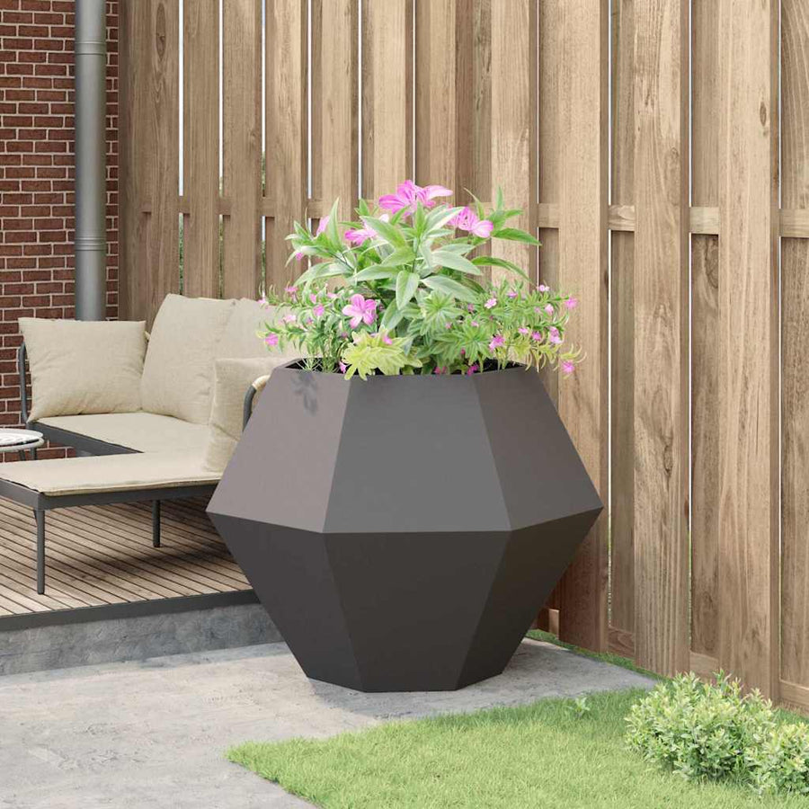 Plantenbak Zwart 100 x 100 x 80 cm Staal