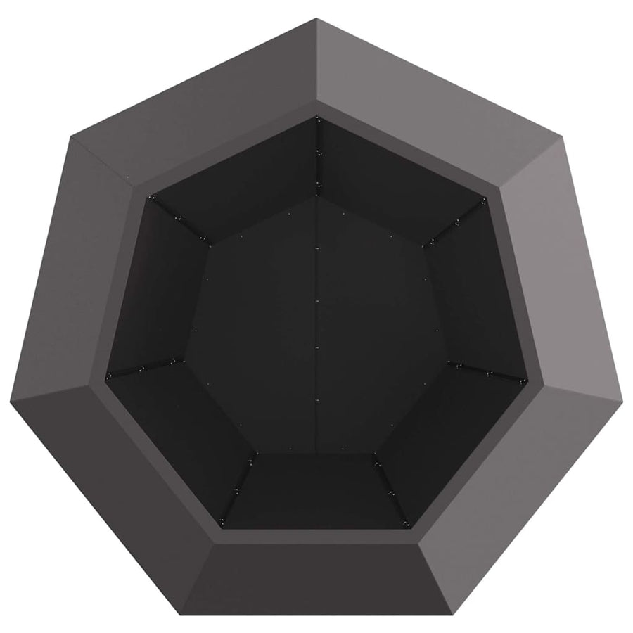 Plantenbak Zwart 100 x 100 x 80 cm Staal