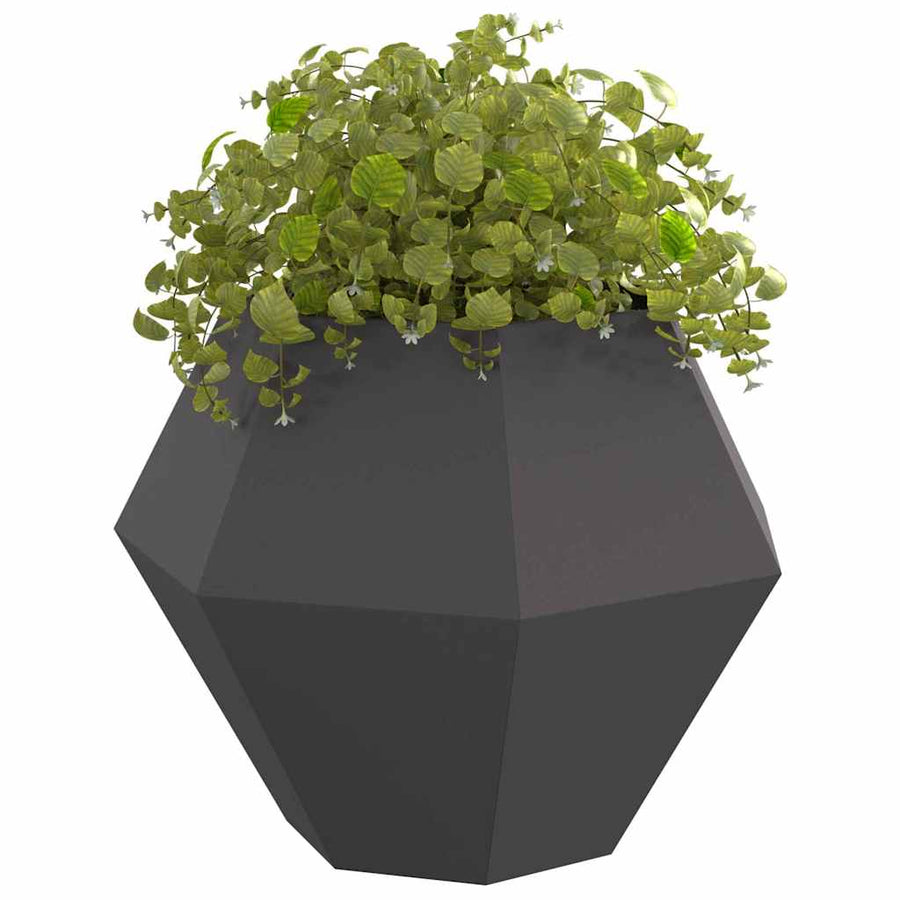 Plantenbak 2 pcs Zwart 100 x 100 x 80 cm Staal
