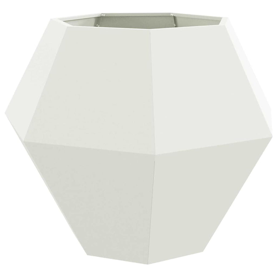 Plantenbak Wit 100 x 100 x 80 cm Staal
