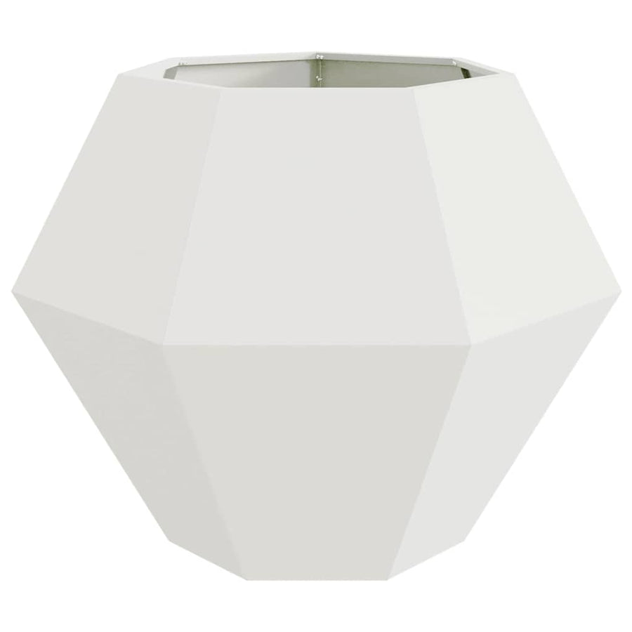 Plantenbak Wit 100 x 100 x 80 cm Staal