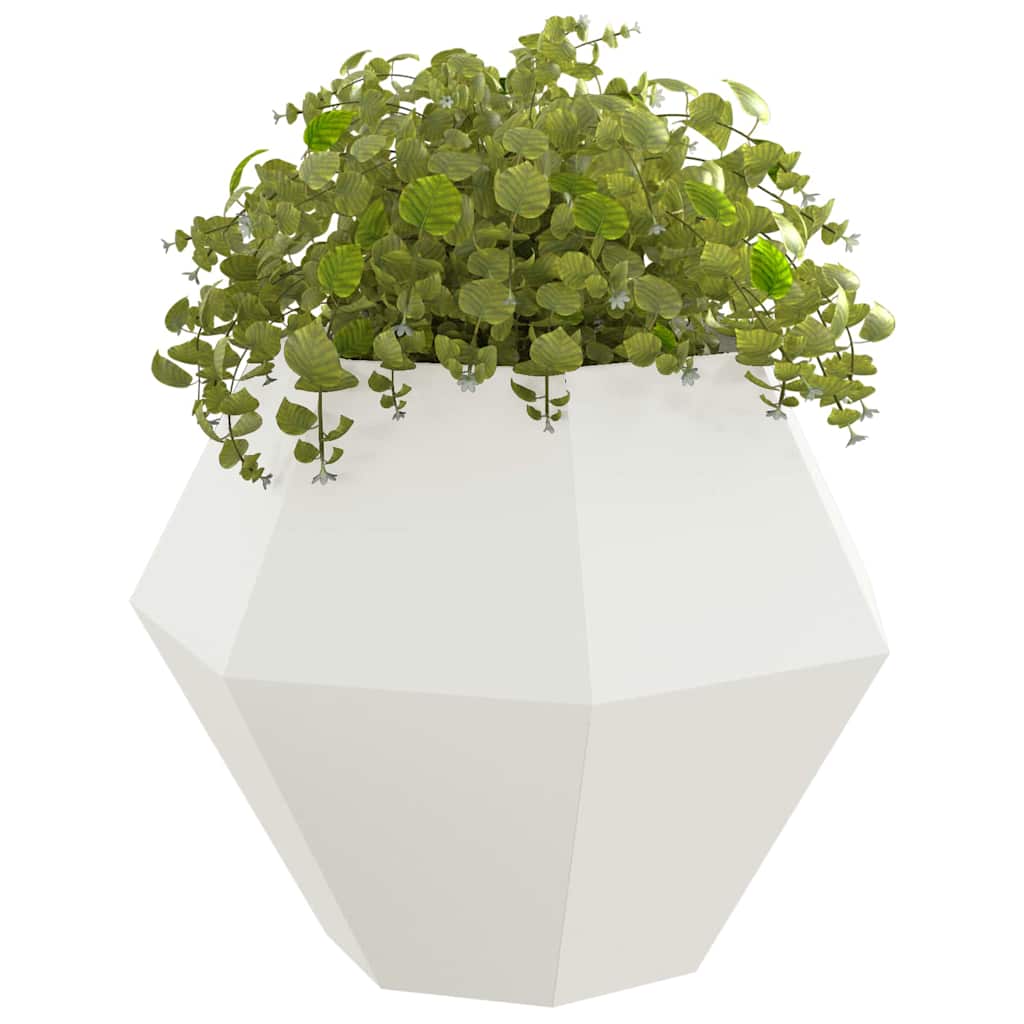 Plantenbak Wit 100 x 100 x 80 cm Staal