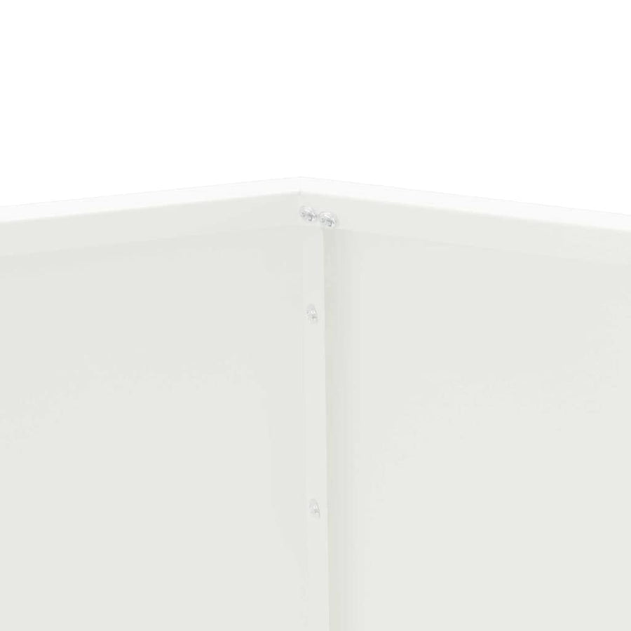 Plantenbak 2 pcs Wit 100 x 100 x 80 cm Staal