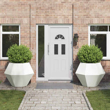 Plantenbak 2 pcs Wit 100 x 100 x 80 cm Staal