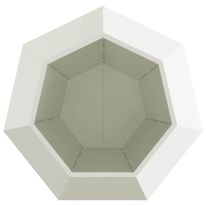 Plantenbak 2 pcs Wit 100 x 100 x 80 cm Staal