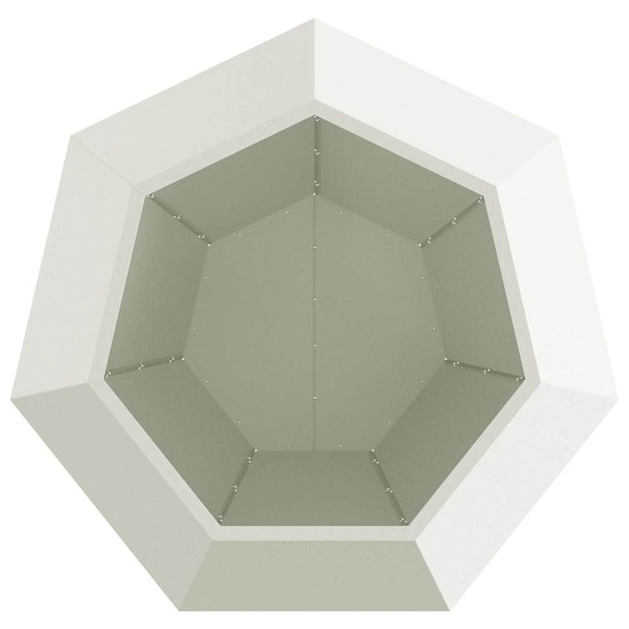 Plantenbak 2 pcs Wit 100 x 100 x 80 cm Staal